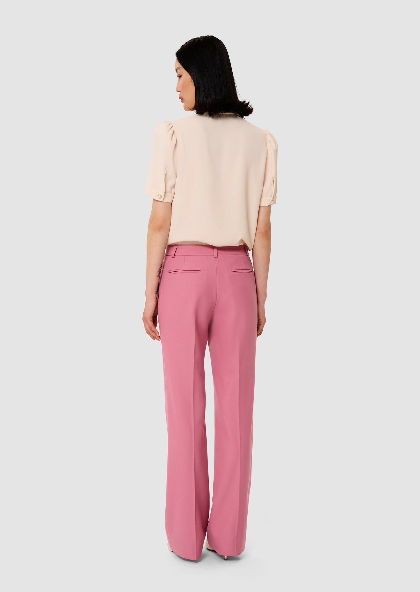 Poupee rose tailored wool pants