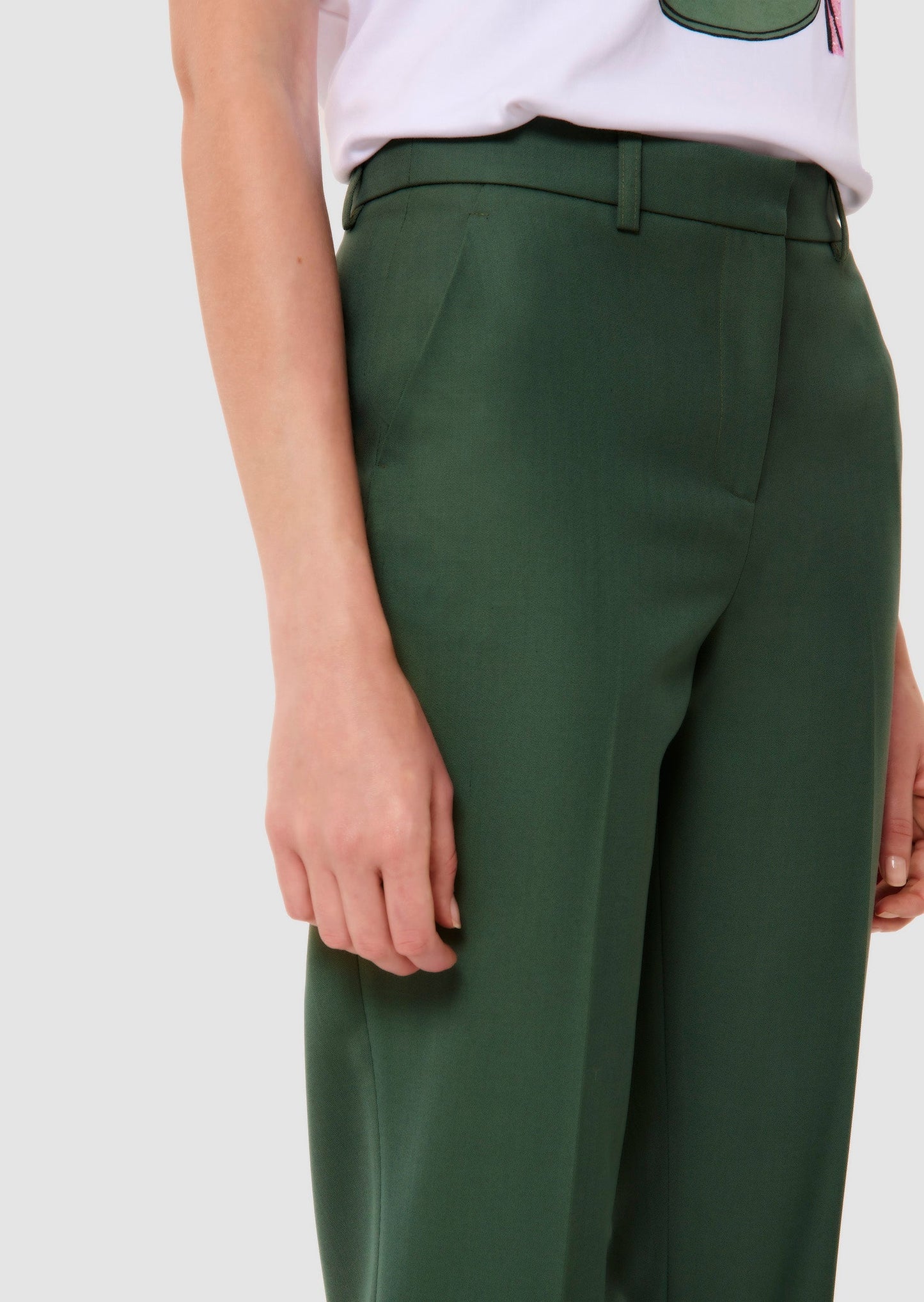 Philippa green tailored wool pants