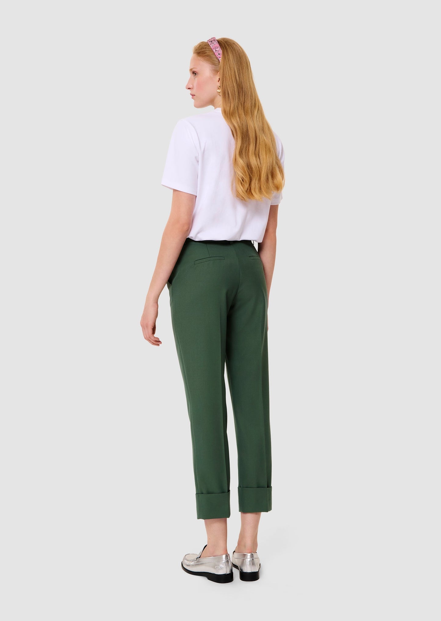 Philippa green tailored wool pants