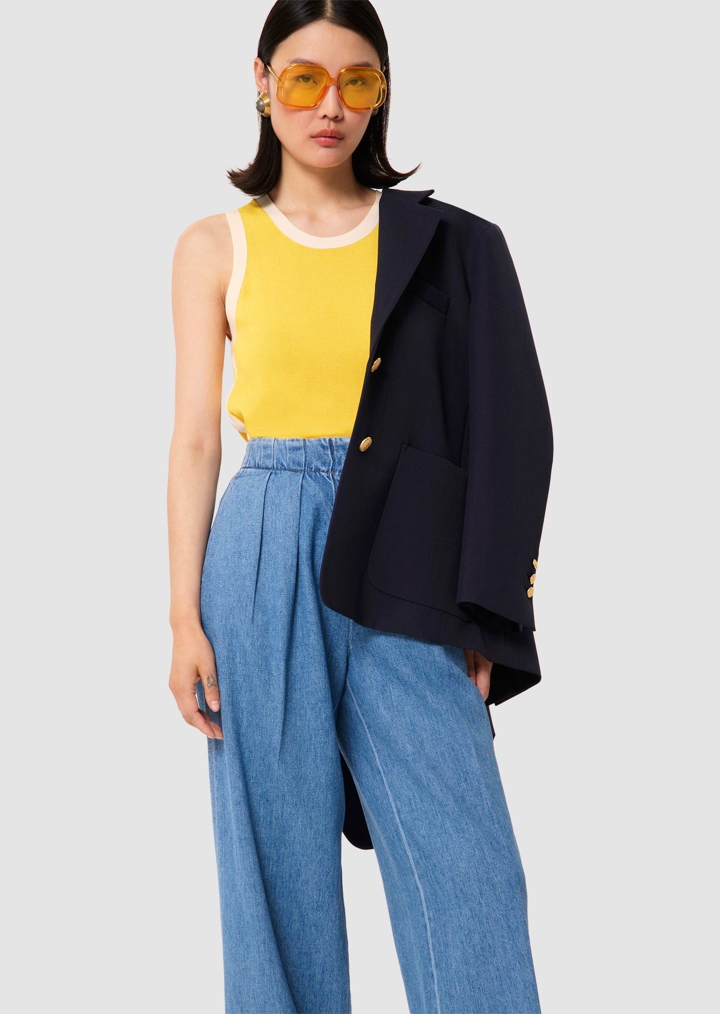 Prentiss yellow cotton top