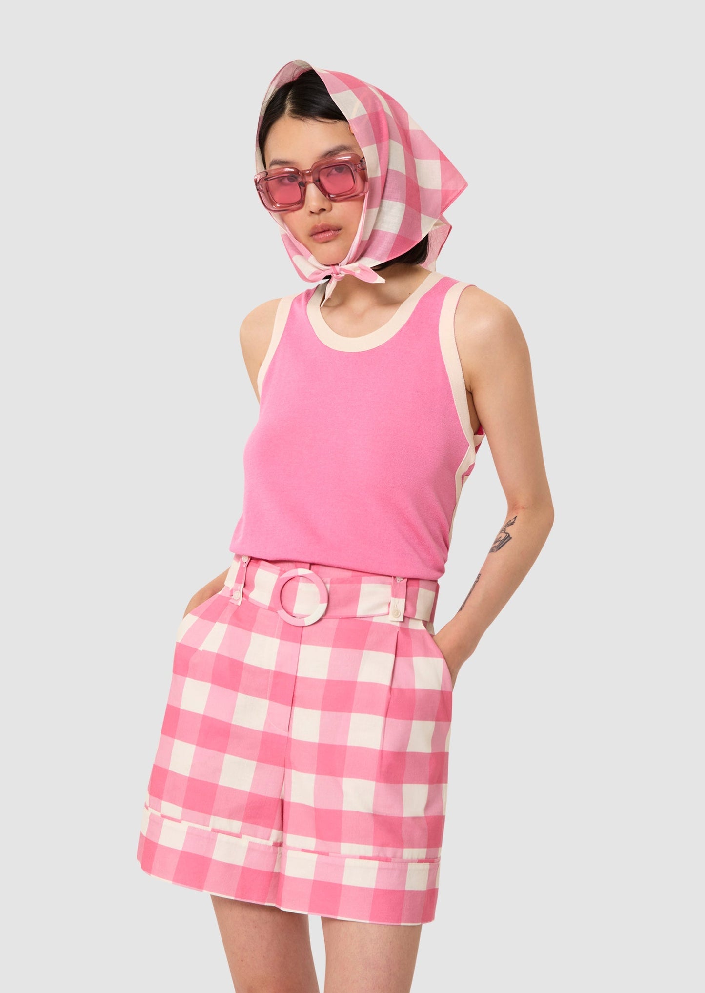 Prentiss pink cotton top