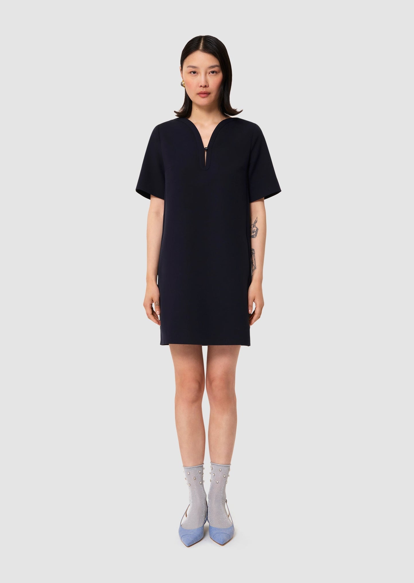 Ray midnight blue double canvas dress