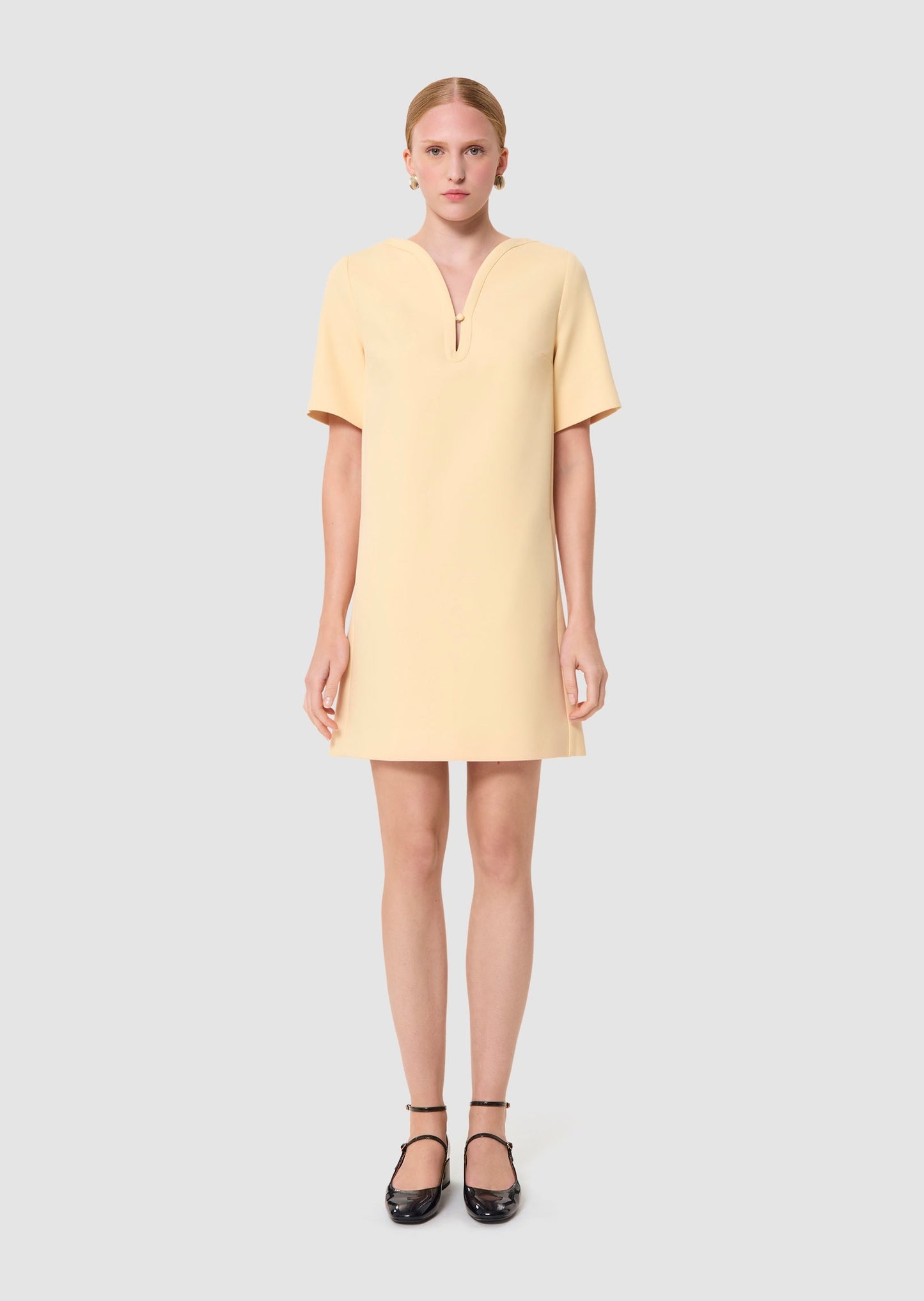 Ray yellow double canvas dress