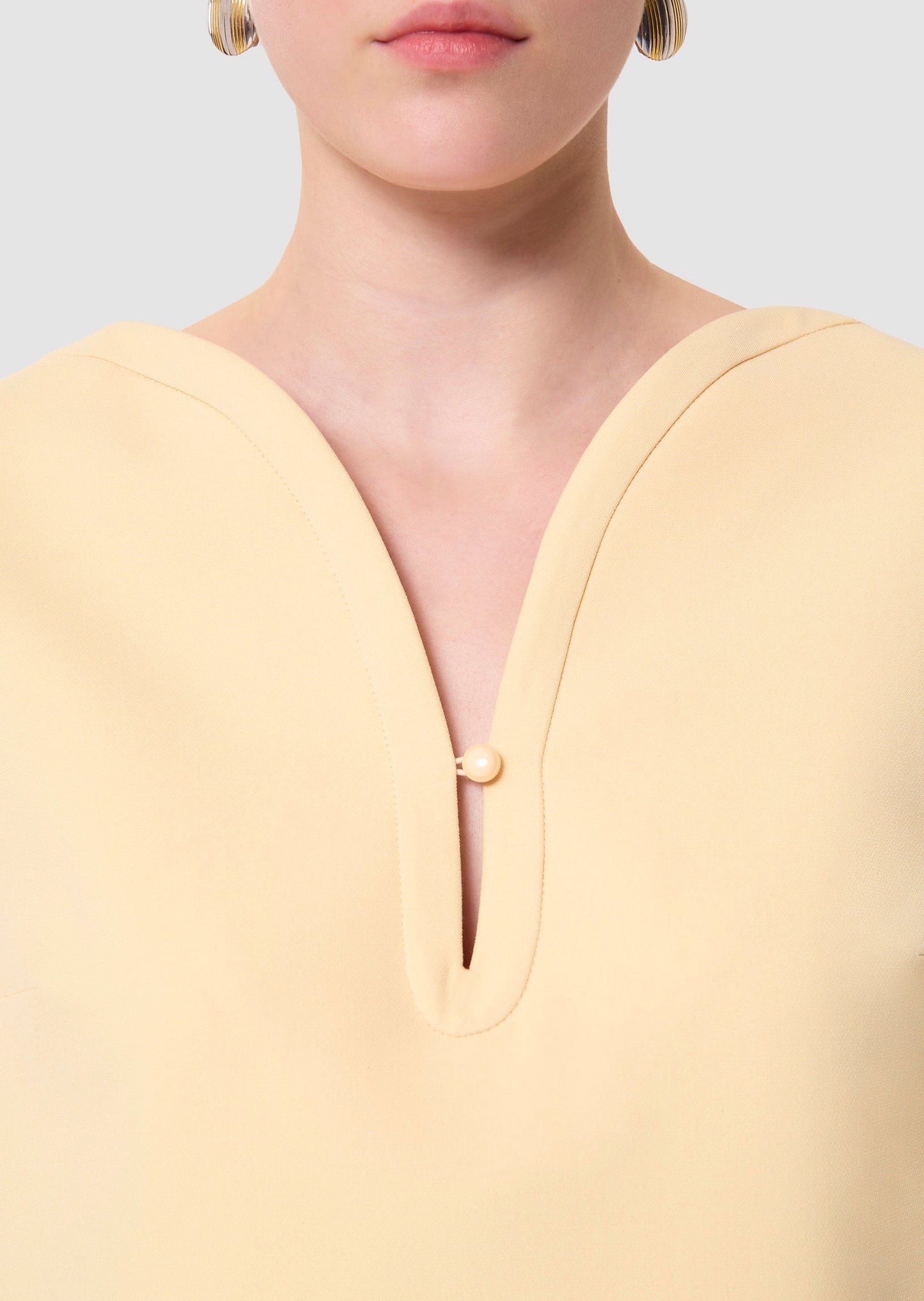 Ray yellow double canvas dress
