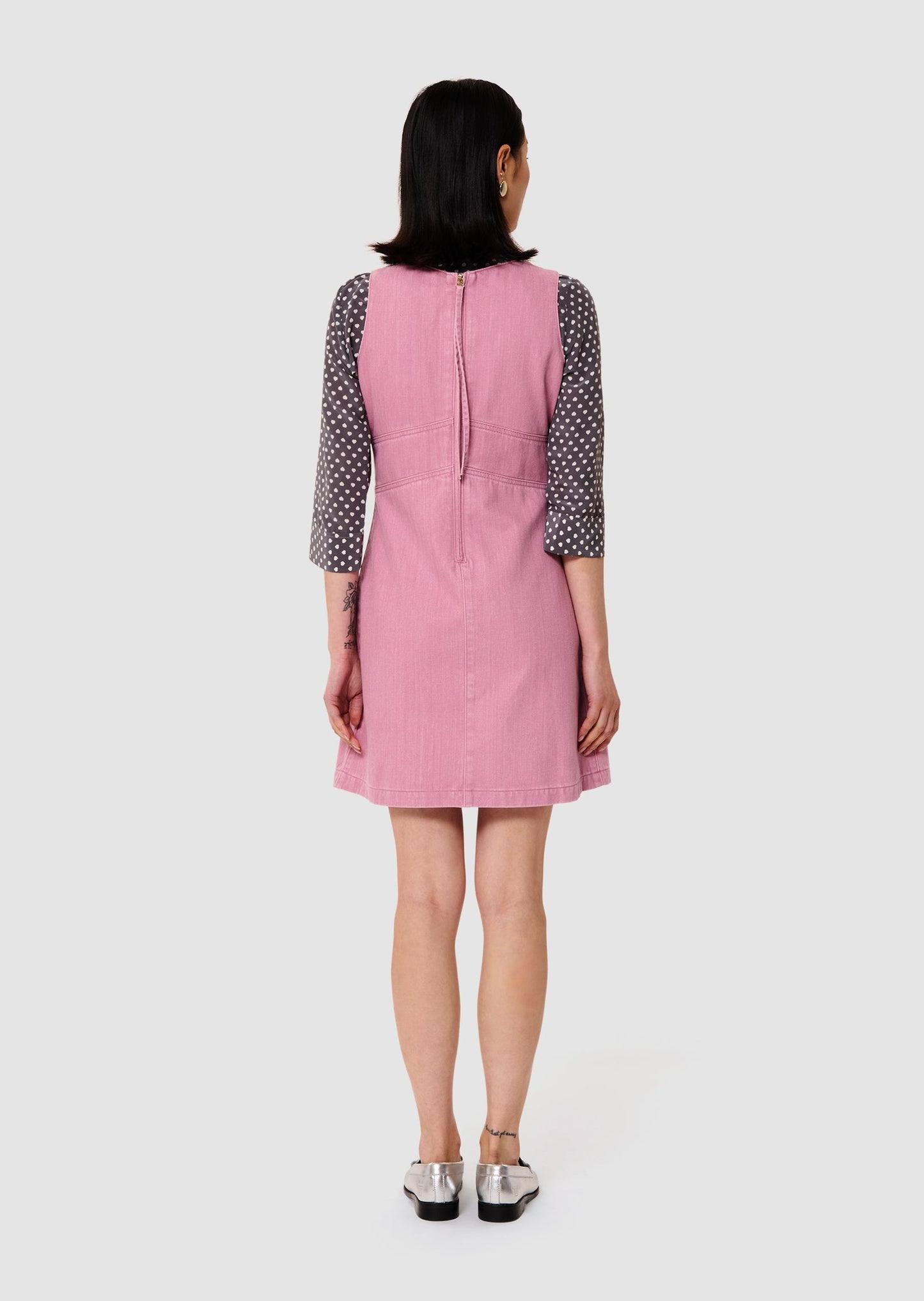 Ricky pink cotton denim dress