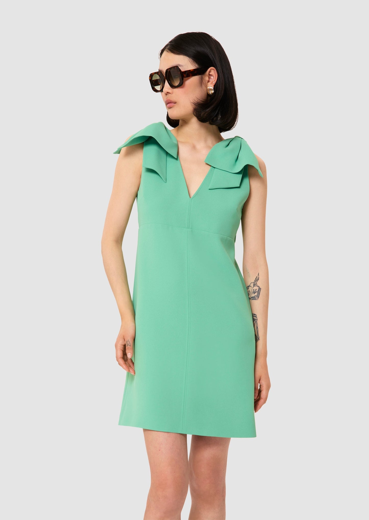 Remarquable green crepe dress