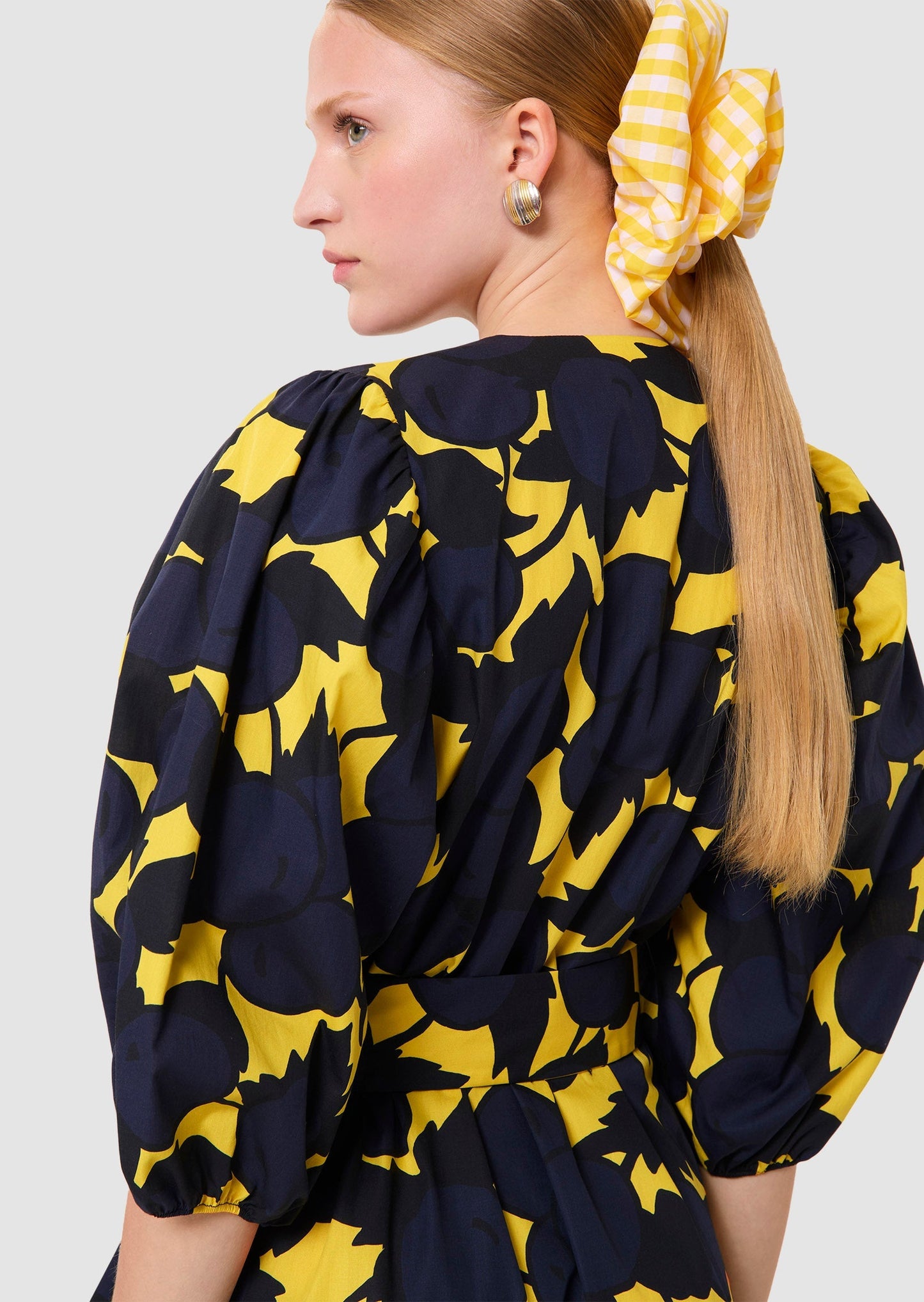 Rosabetta yellow "cherries" print dress