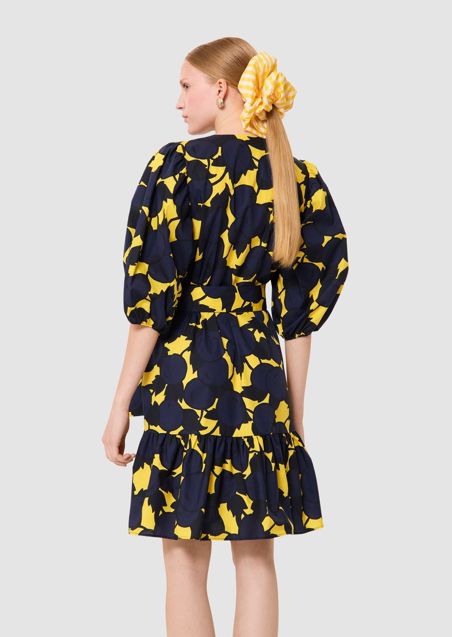 Rosabetta yellow "cherries" print dress