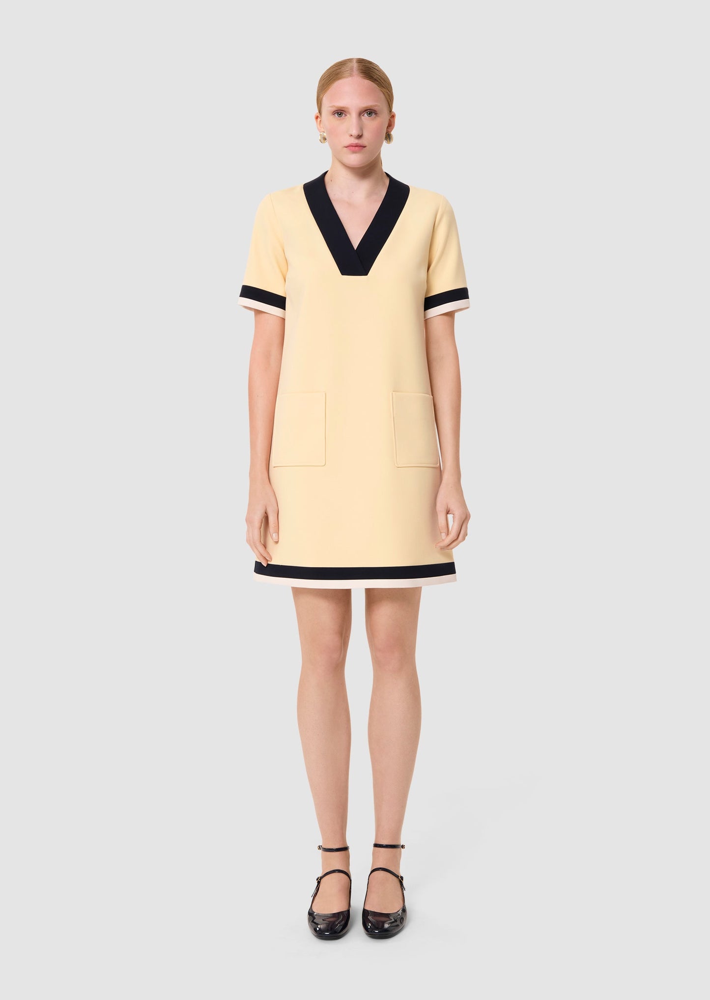 Reowa yellow double canvas dress