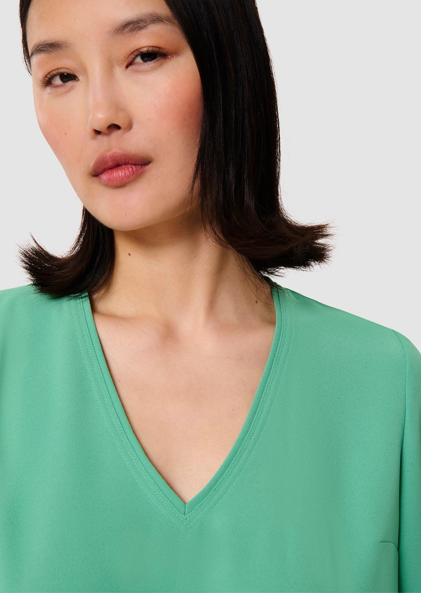 Ruban green crepe dress