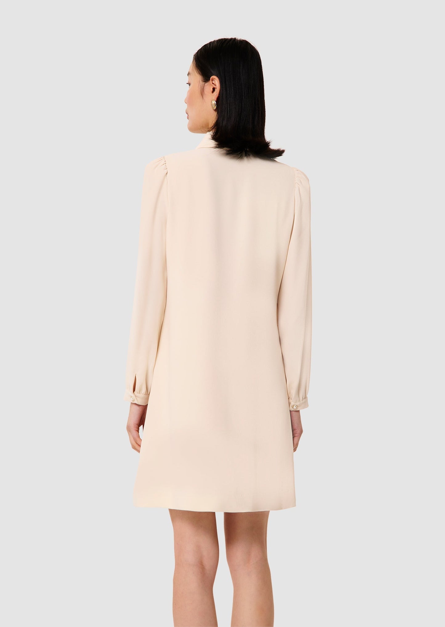 Rolfo ecru crepe dress