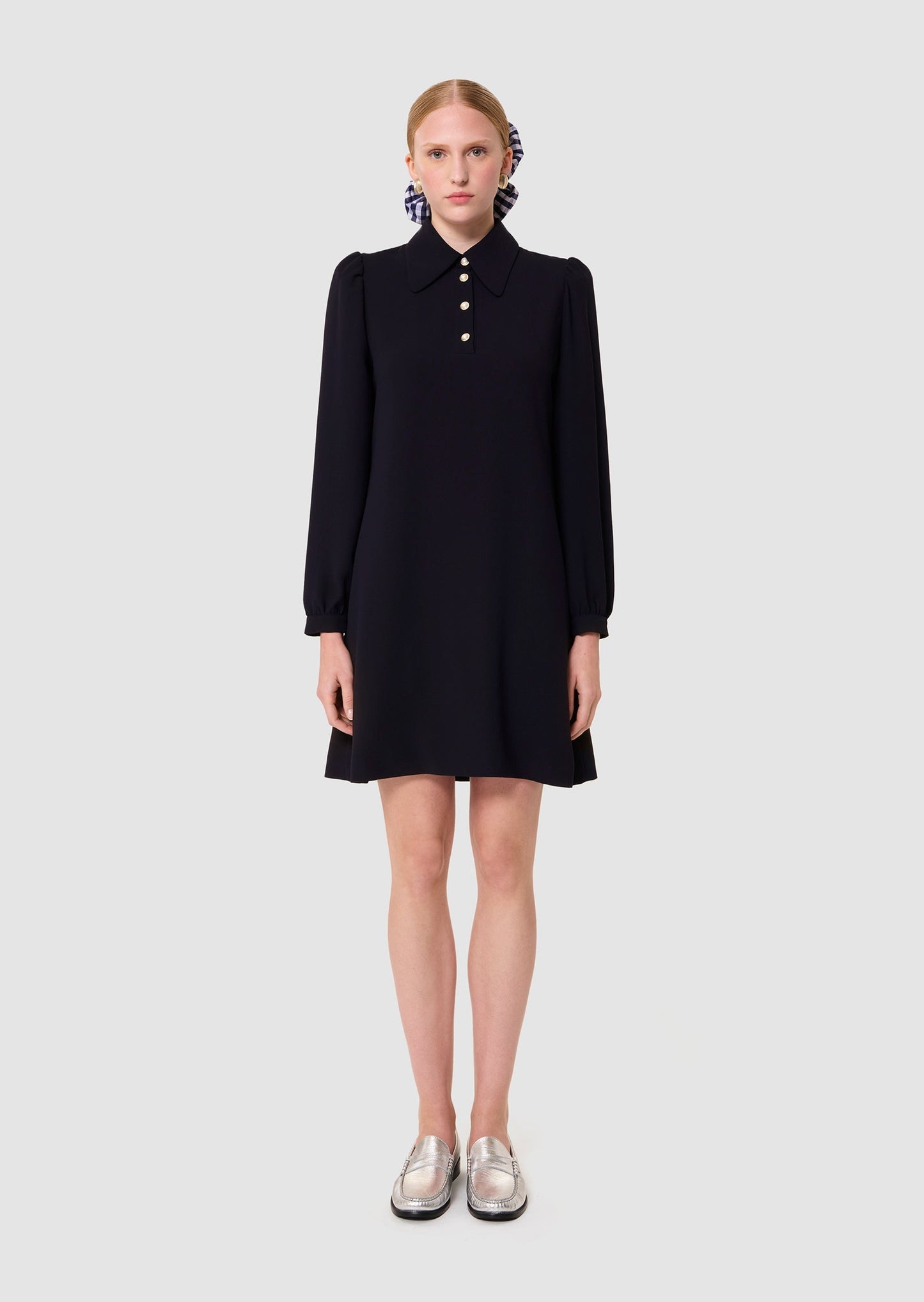 Rolfo midnight blue crepe dress