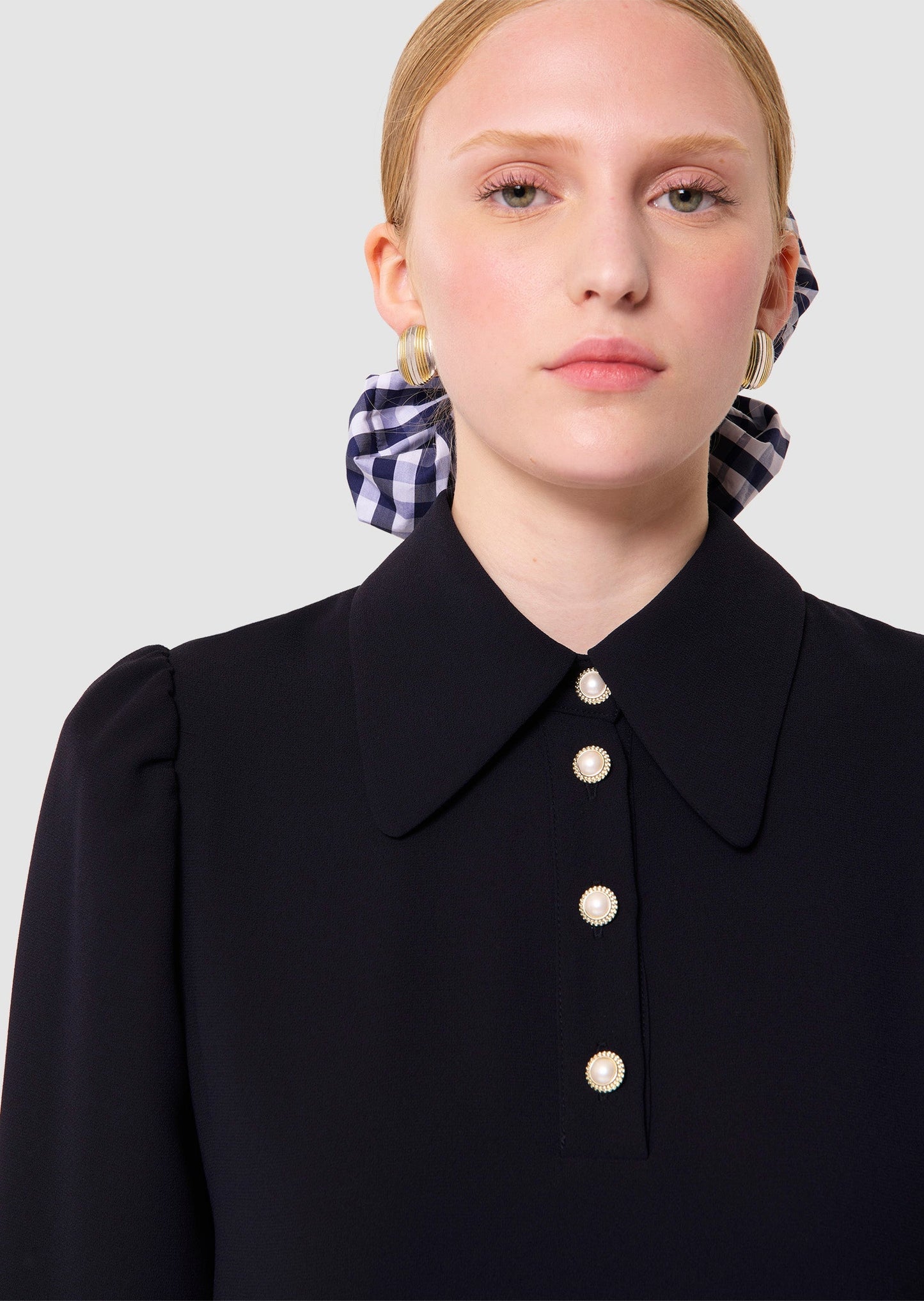 Rolfo midnight blue crepe dress