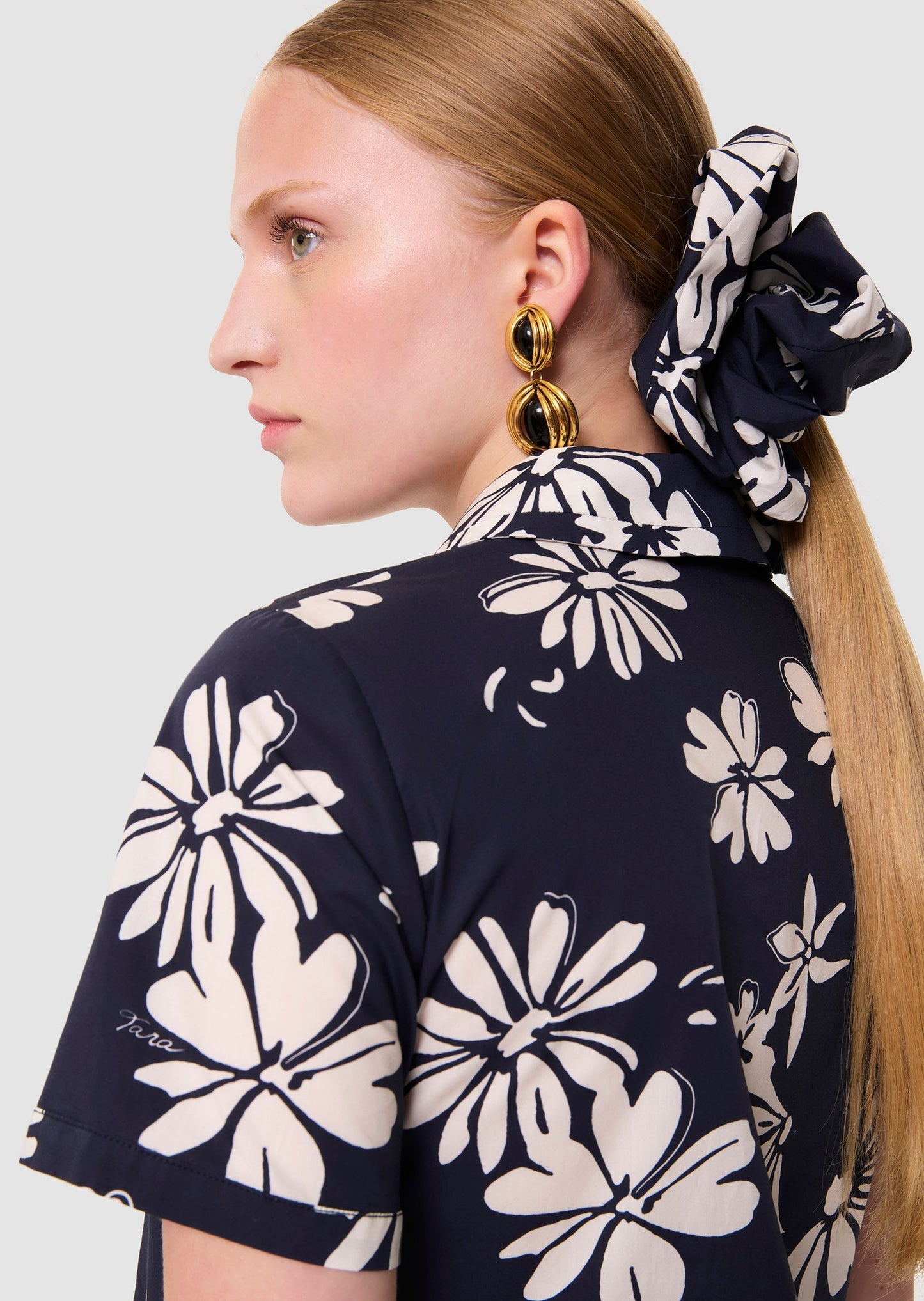 Ritournella midnight blue floral print dress