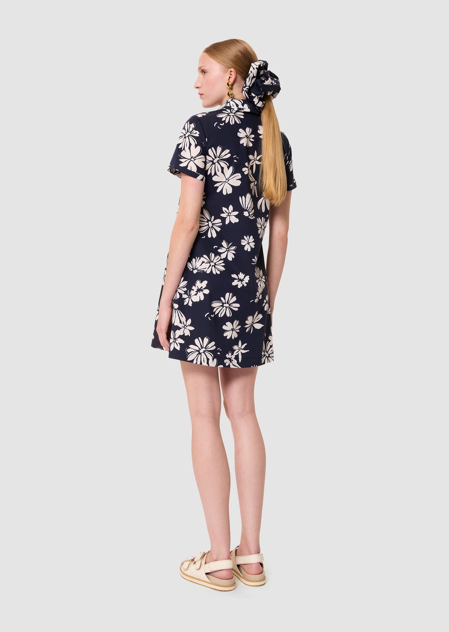 Ritournella midnight blue floral print dress