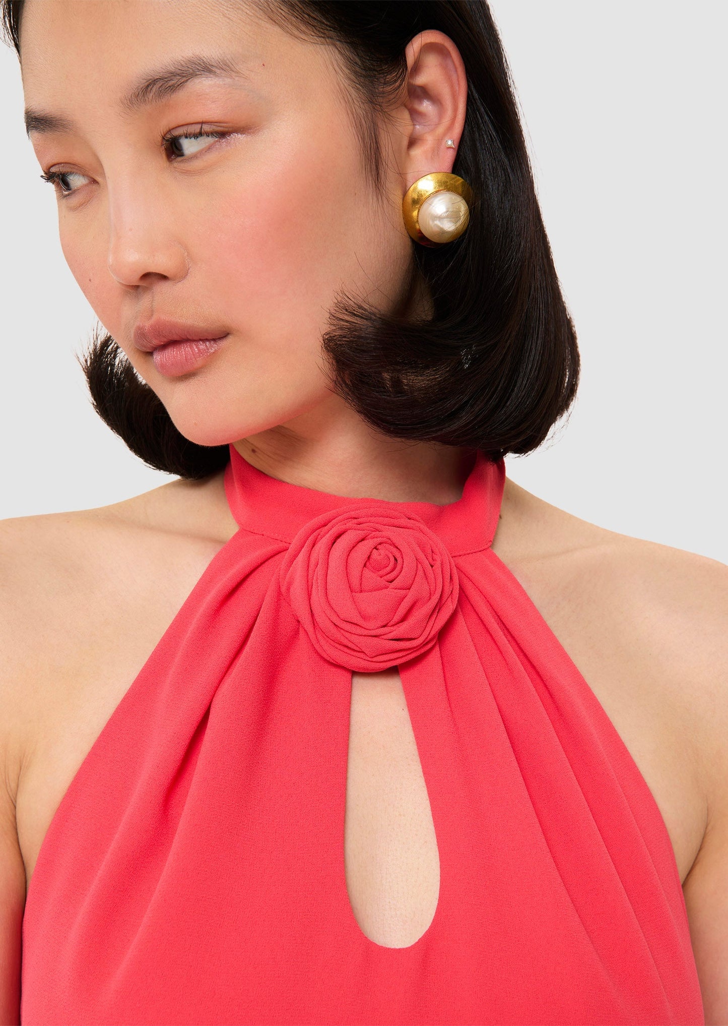 Rosanne red crepe dress