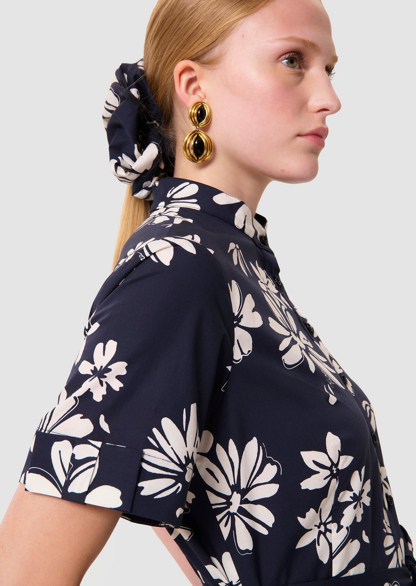 Ricochet midnight blue floral print dress