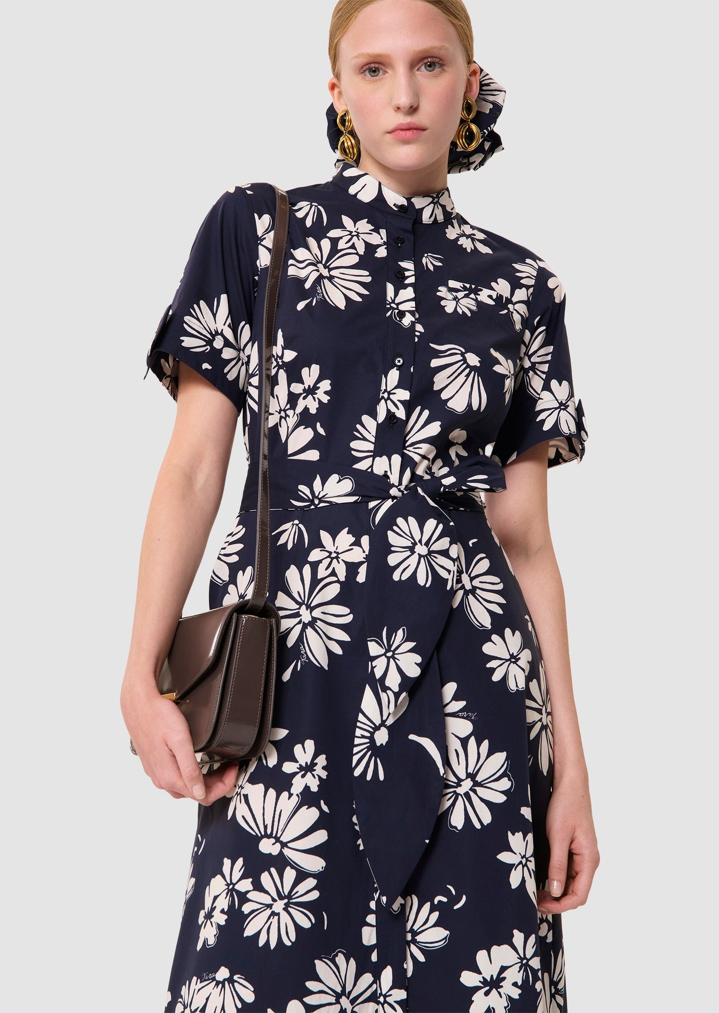 Ricochet midnight blue floral print dress