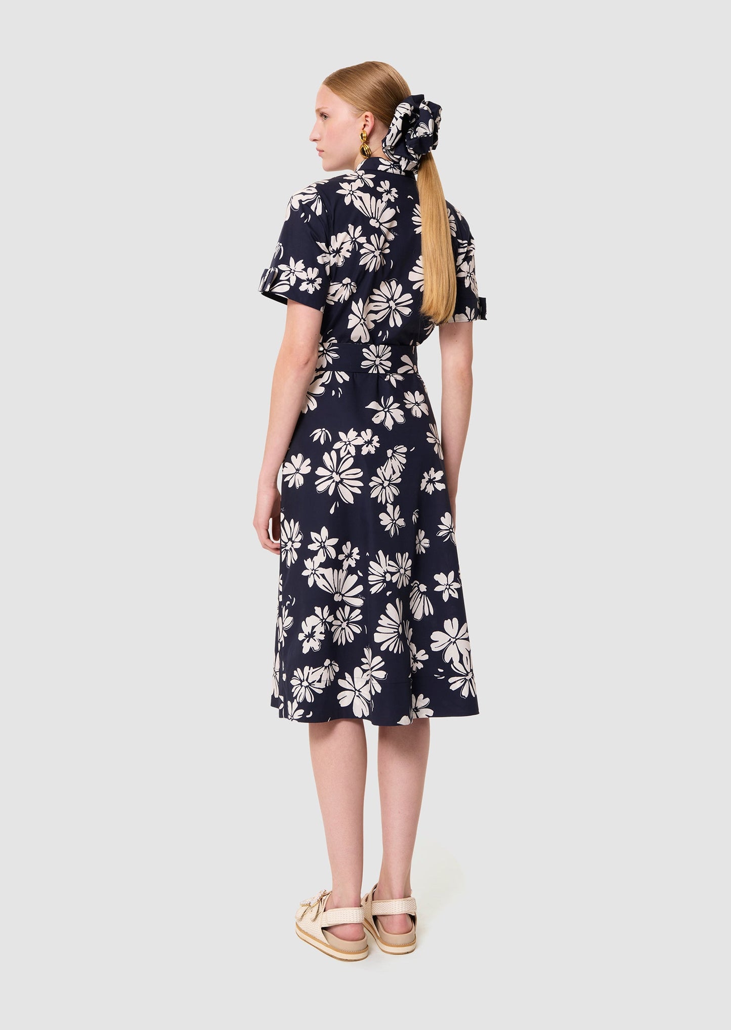 Ricochet midnight blue floral print dress