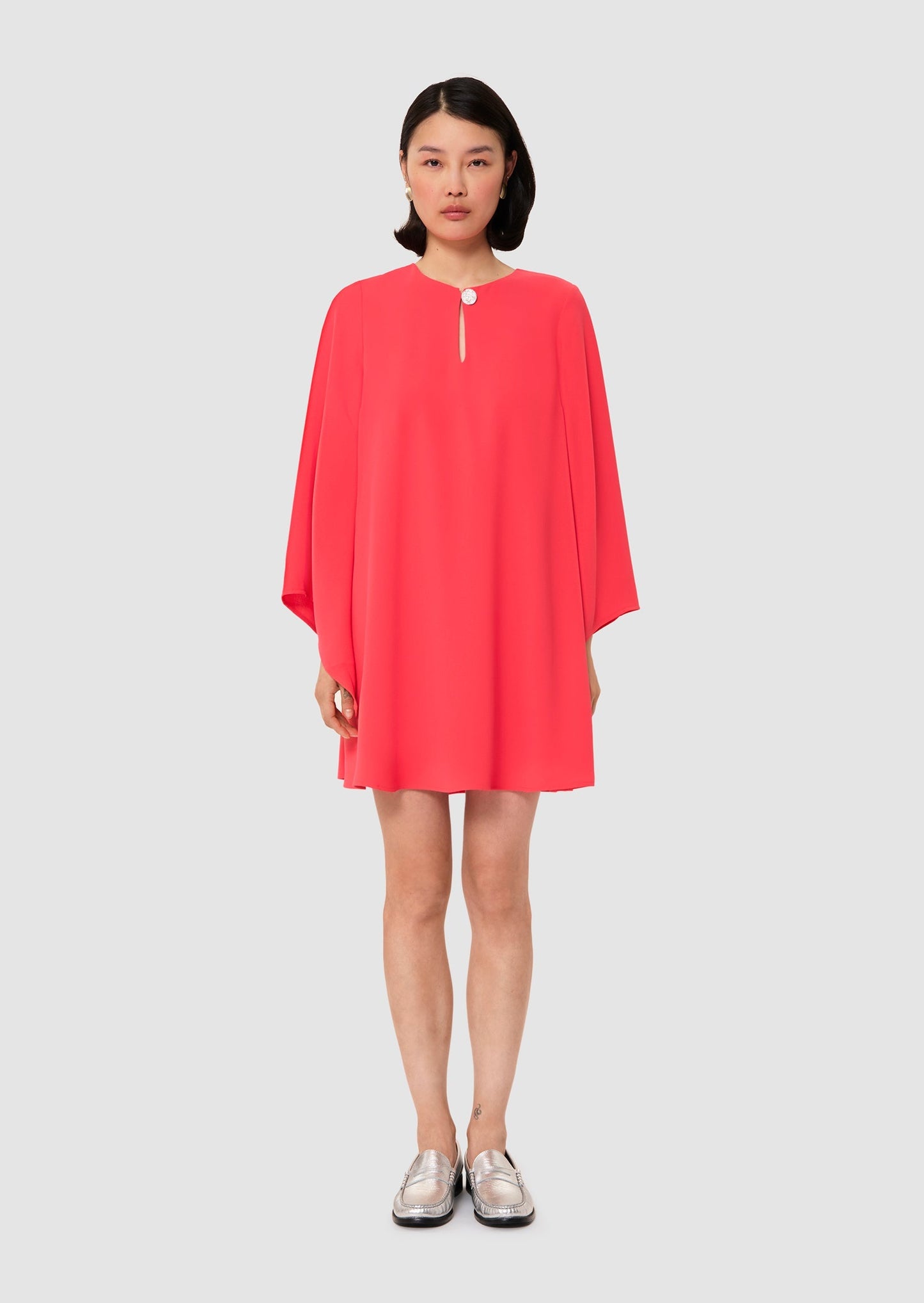 Raonie red crepe dress