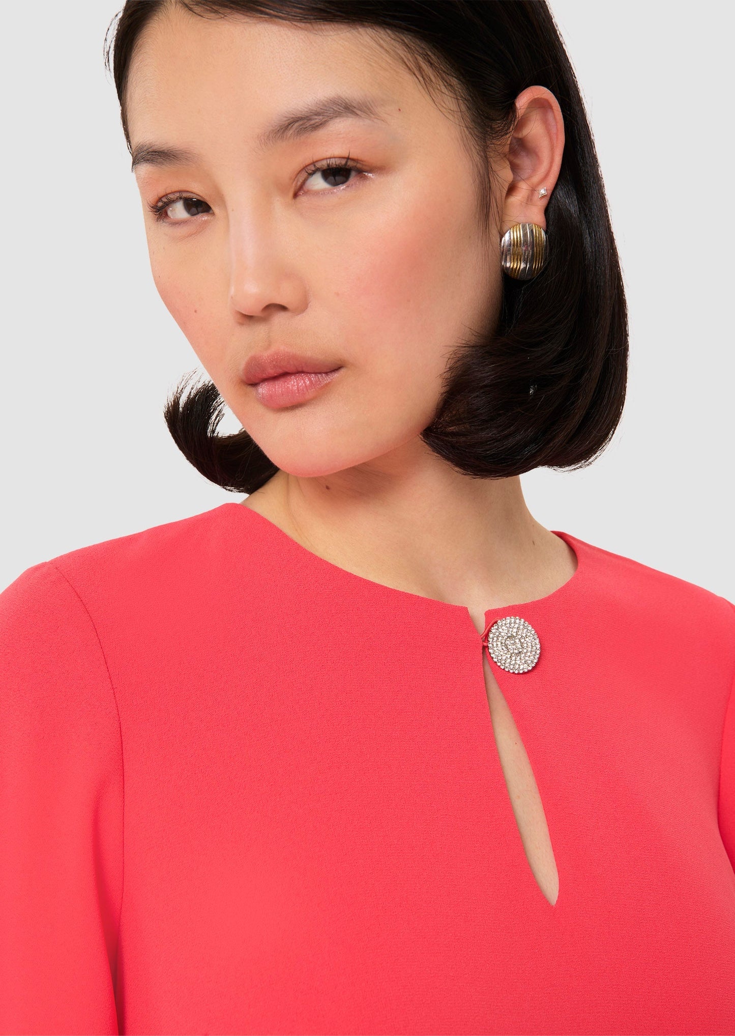 Raonie red crepe dress