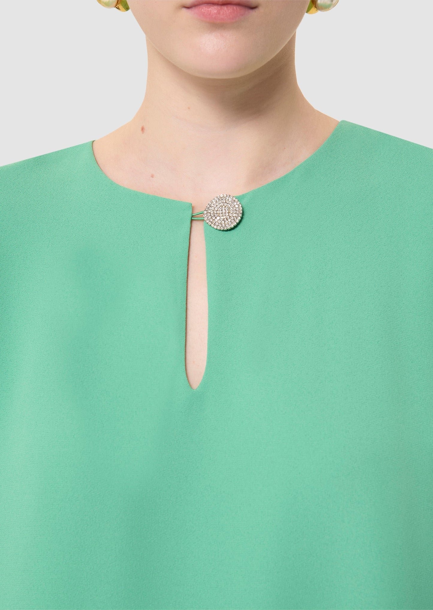 Raonie green crepe dress