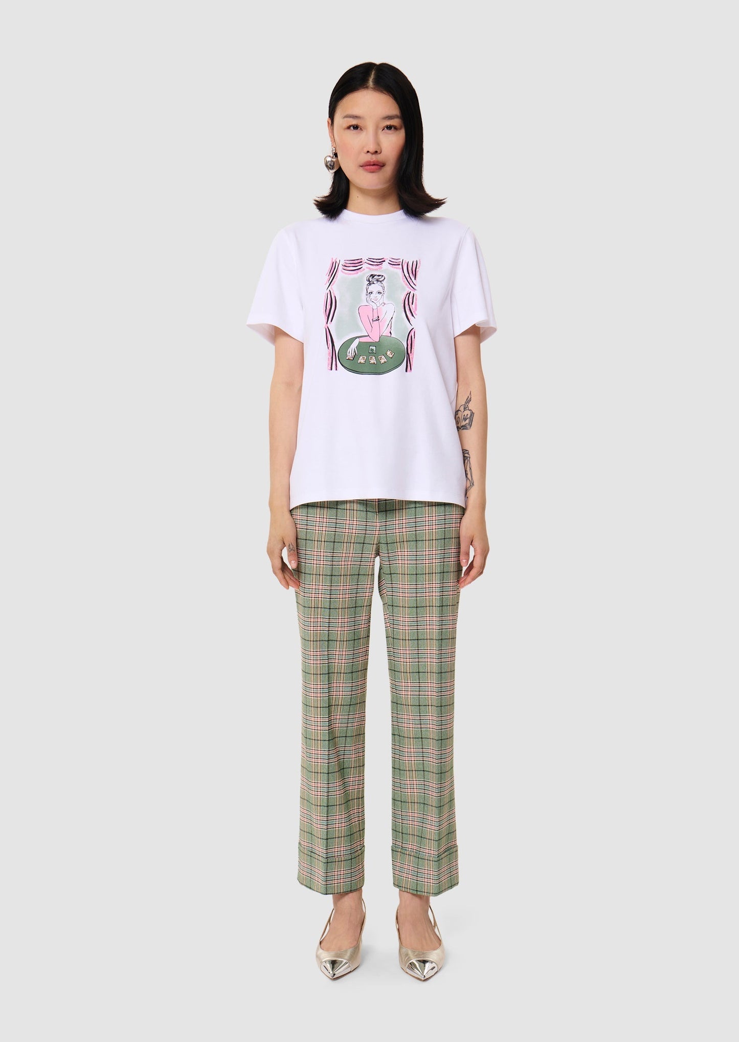 Taraluckylove white jersey t-shirt