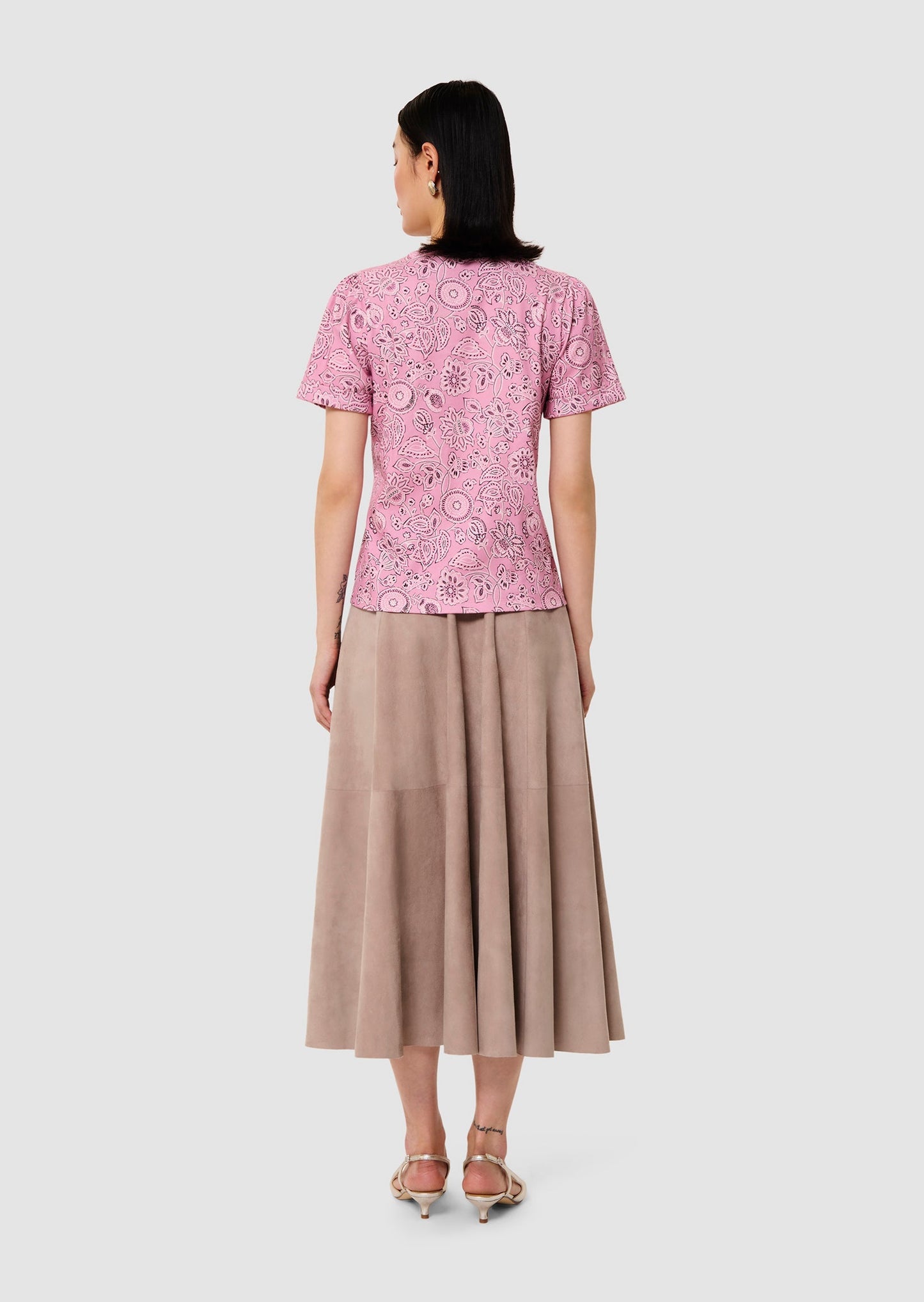 Tampa pink t-shirt with bandana pattern