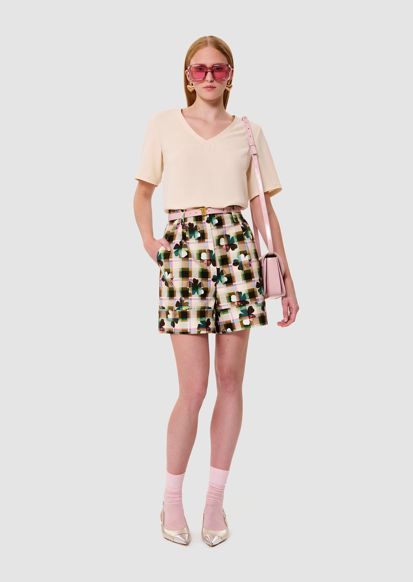 Toscane ecru crepe t-shirt