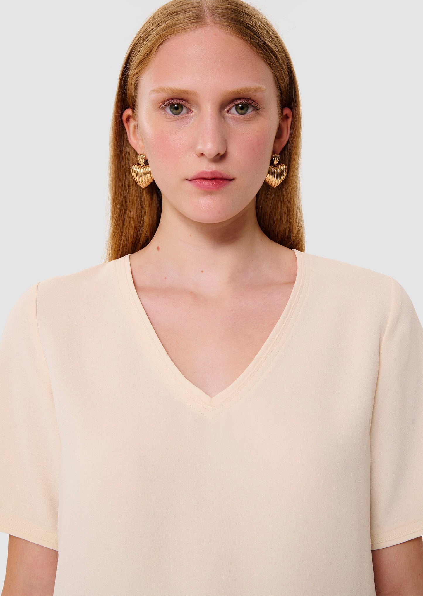 Toscane ecru crepe t-shirt
