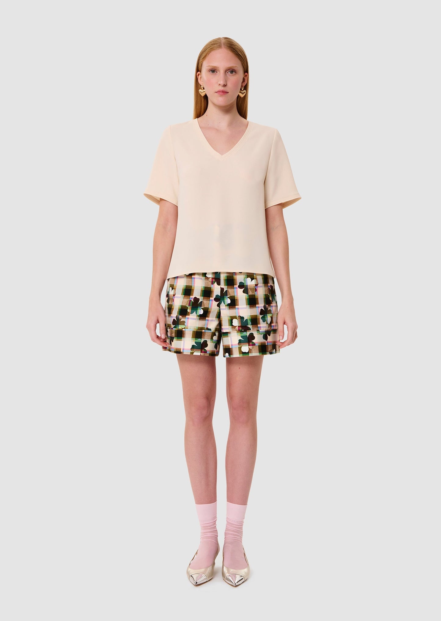 Toscane ecru crepe t-shirt