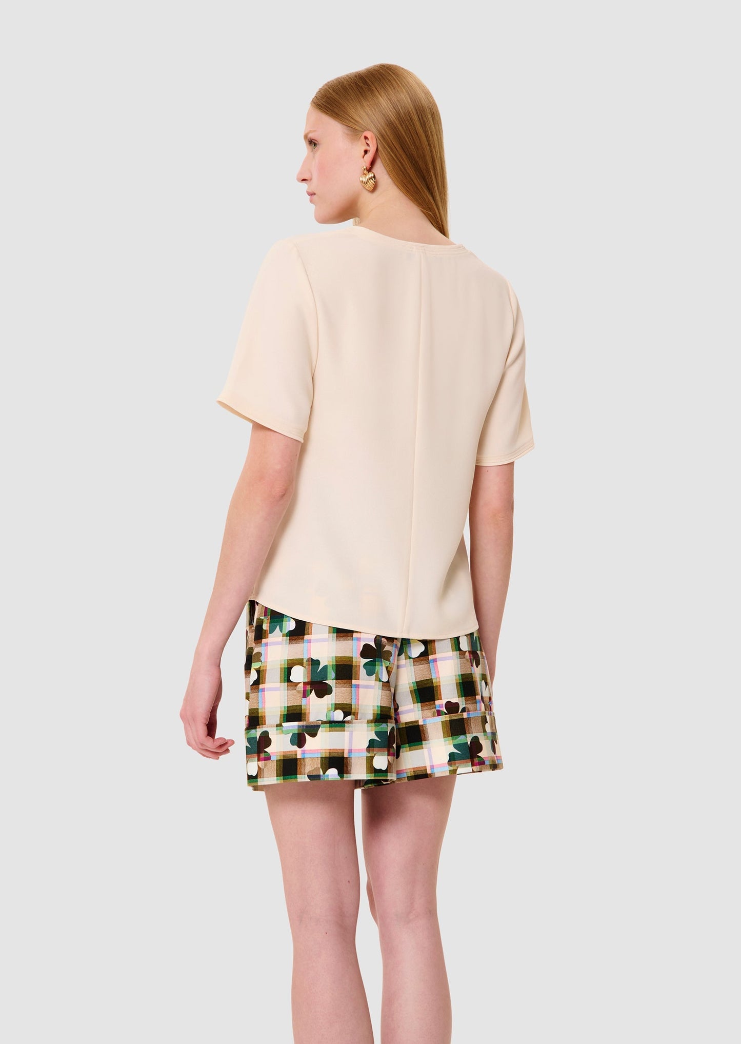 Toscane ecru crepe t-shirt