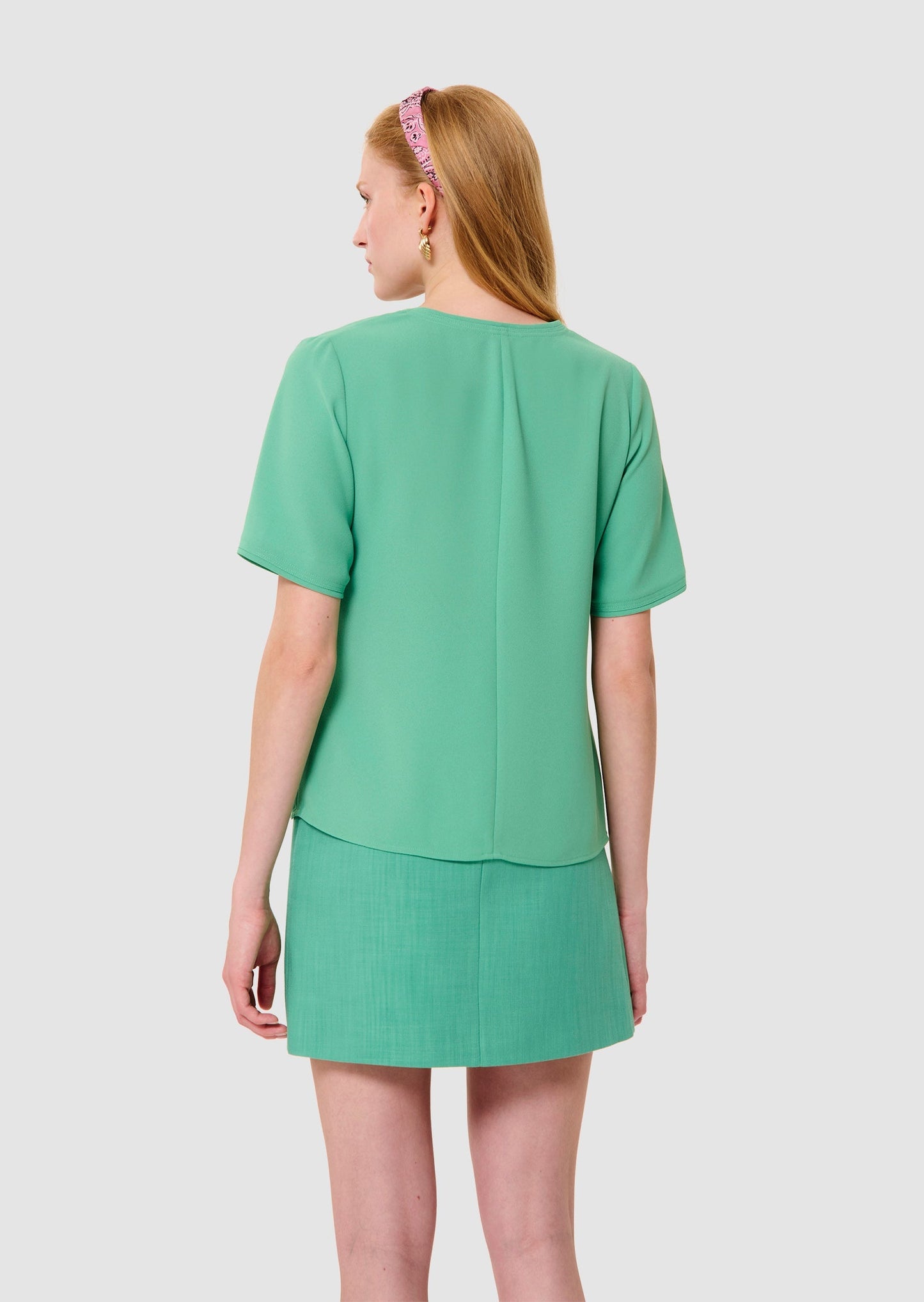 Toscane green crepe t-shirt
