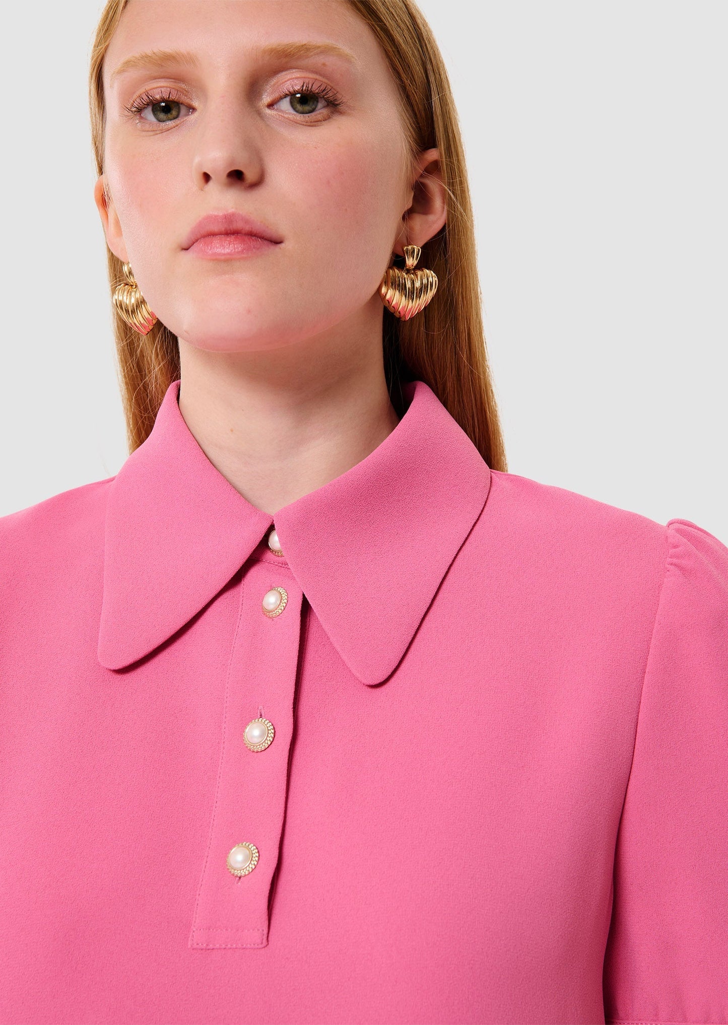 Tonino pink crepe t-shirt