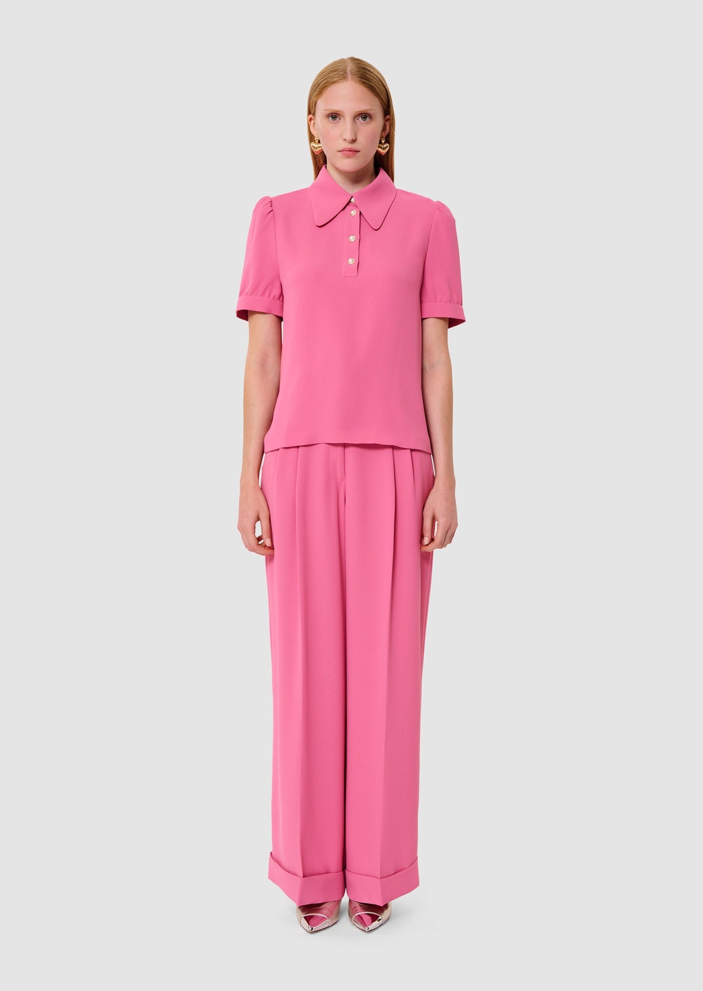 Tonino pink crepe t-shirt