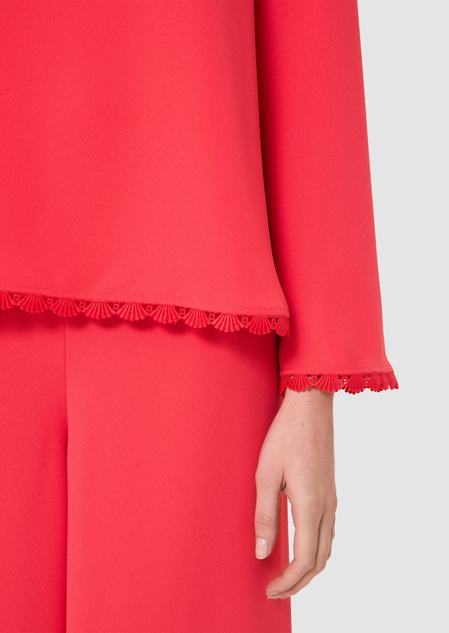 Tazzio red crepe top