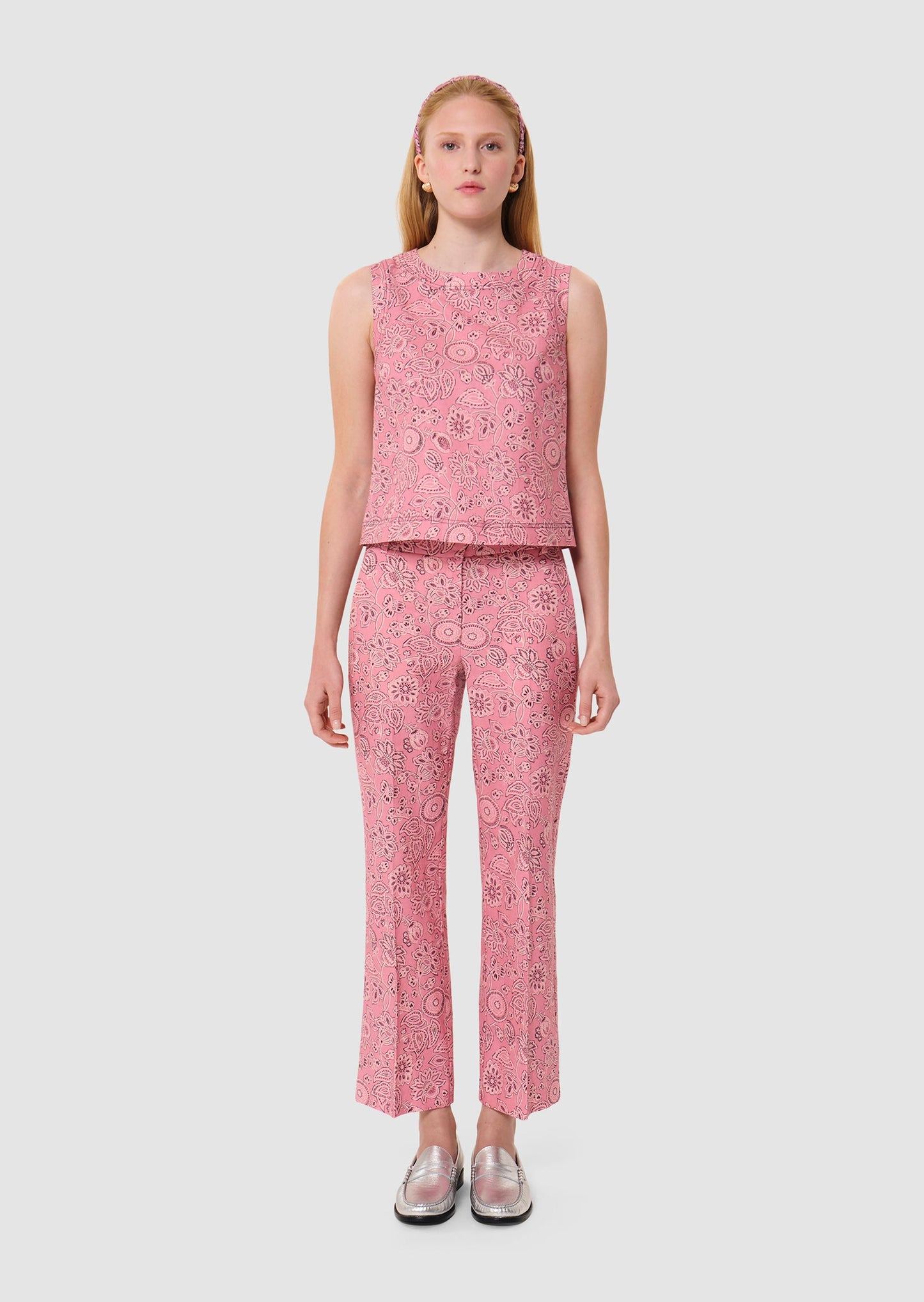 Tepee pink top with bandana pattern