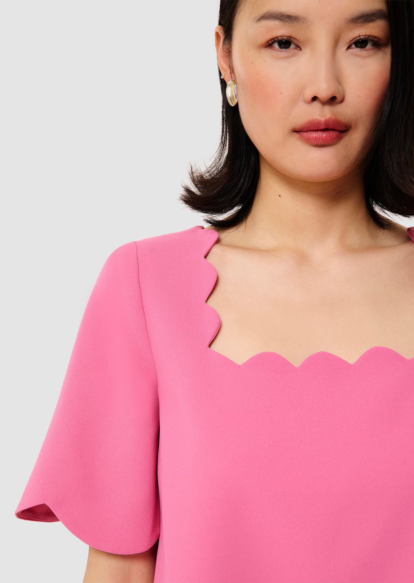 Timothy pink crepe top