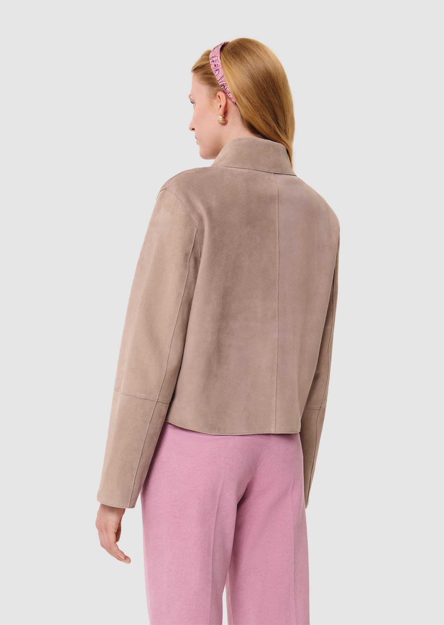 Victor grey velvet leather jacket