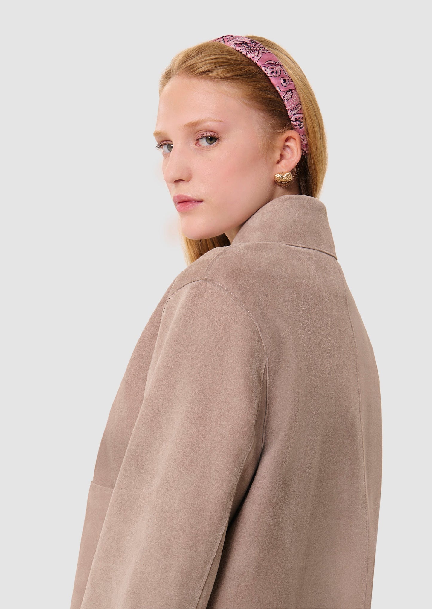 Victor grey velvet leather jacket