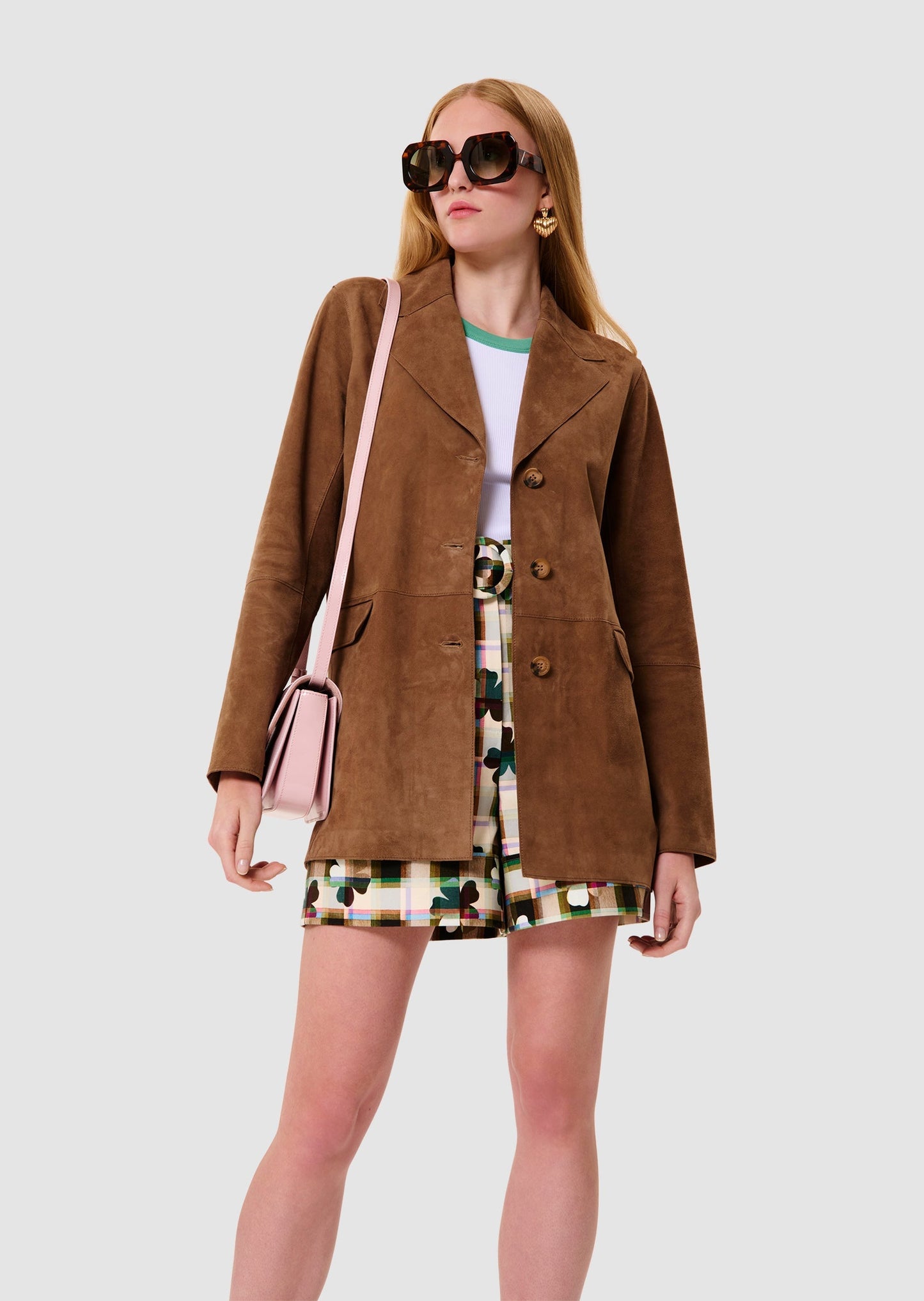 Vanda brown velvet leather jacket