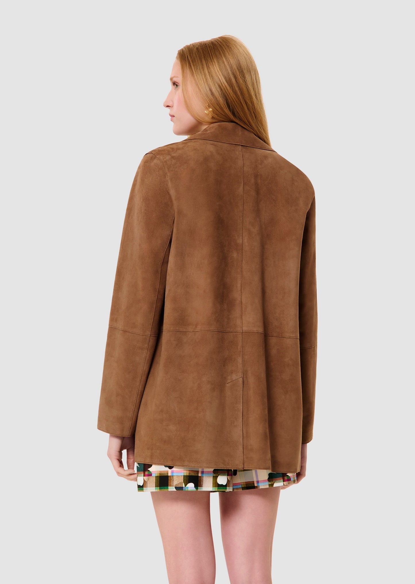 Vanda brown velvet leather jacket