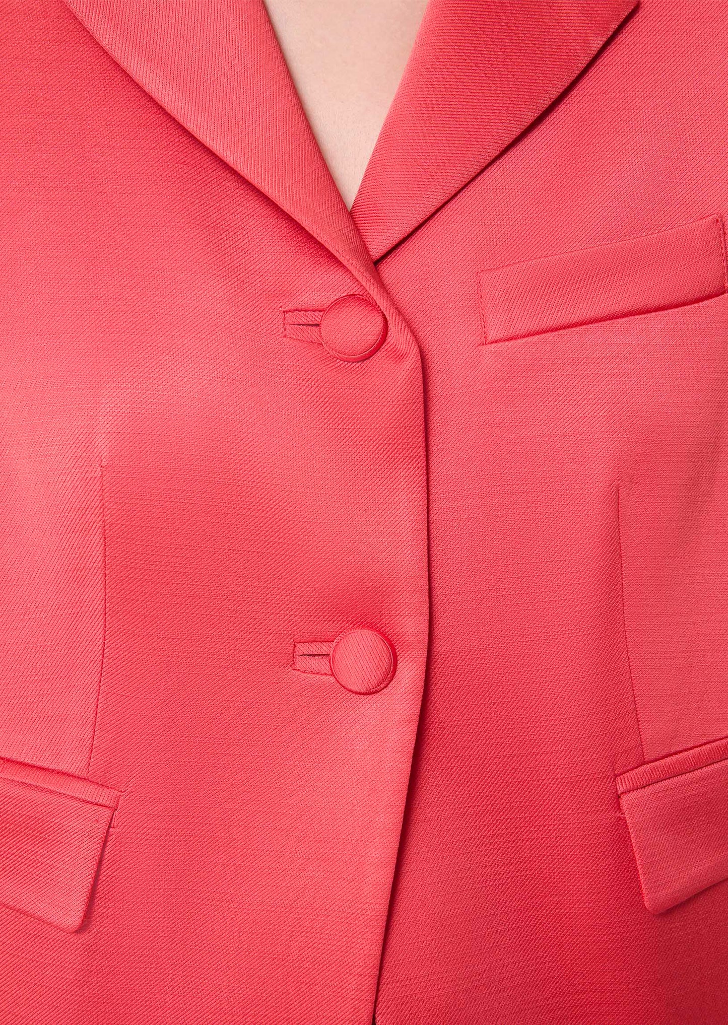 Valensole red satin linen jacket