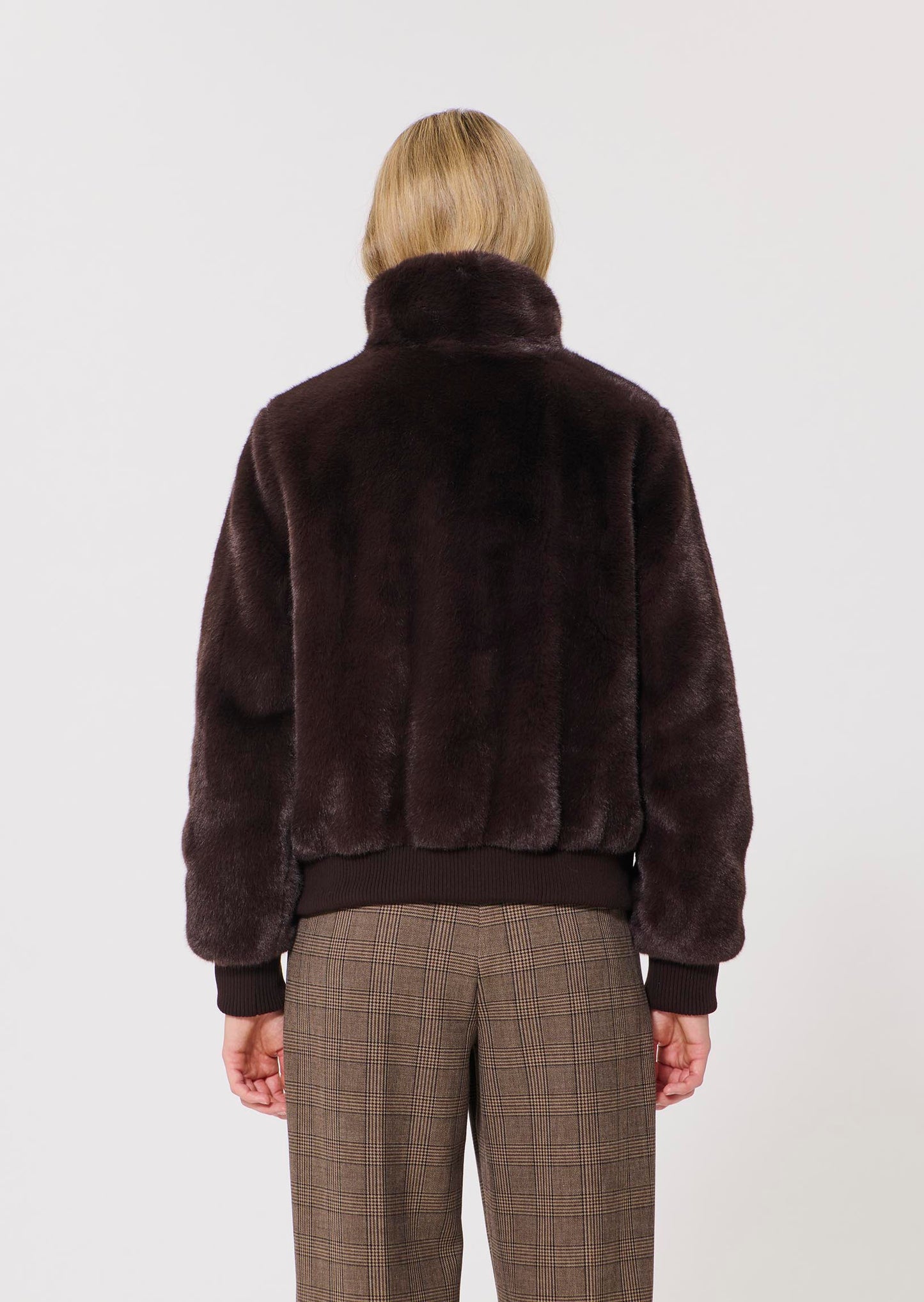 Bertille chocolate faux fur for women