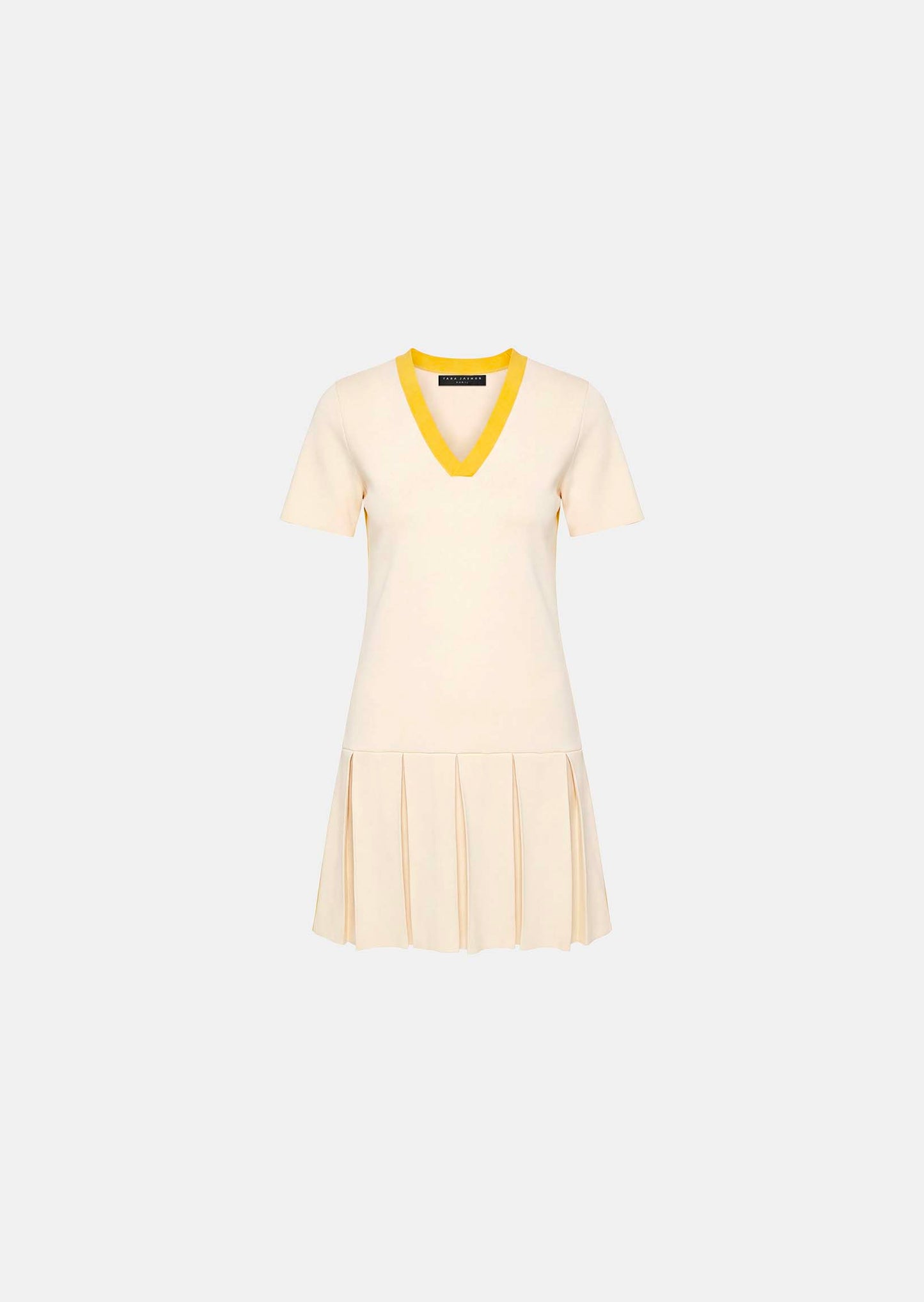 dress in ecru technical mesh