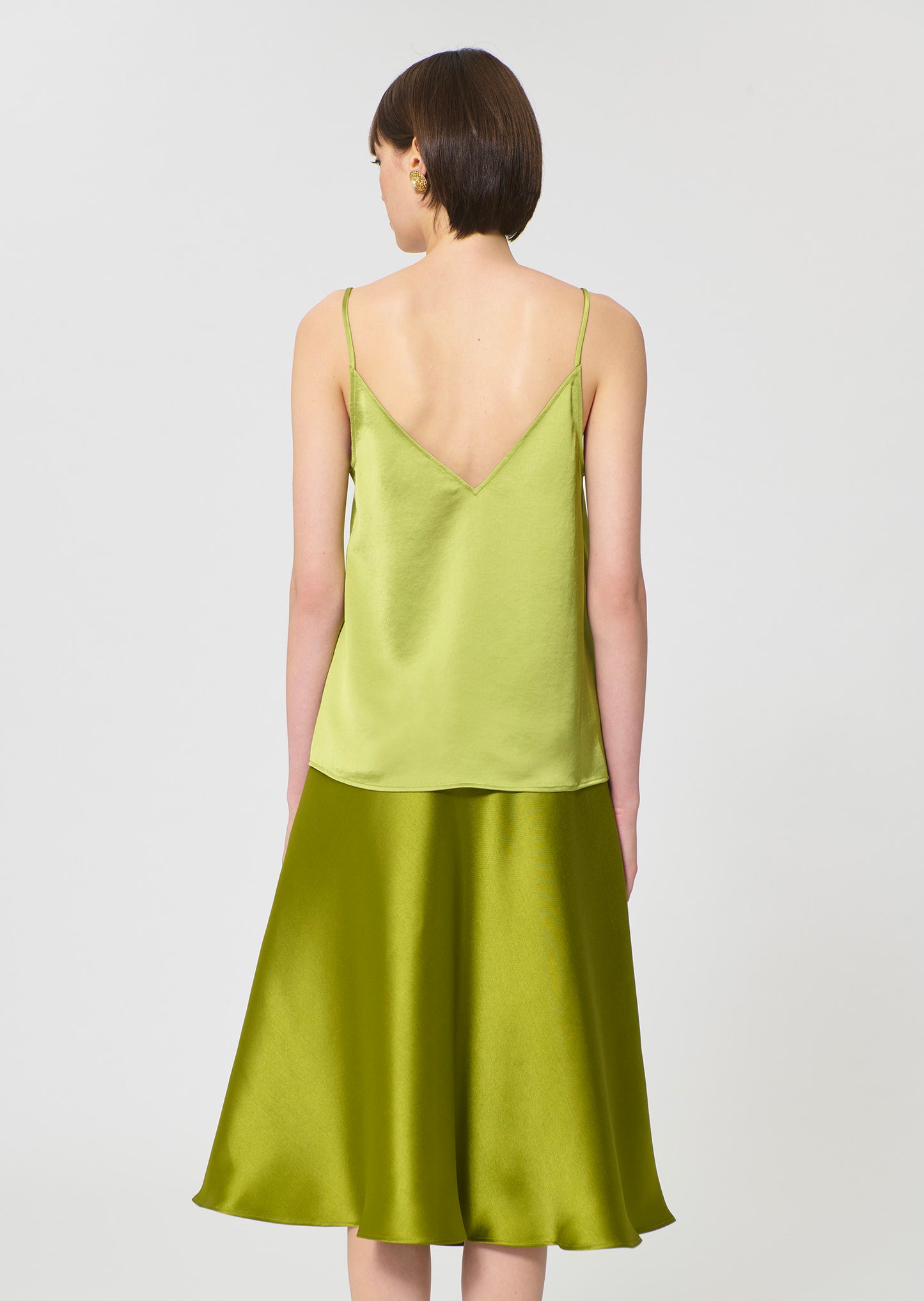 top in green satin