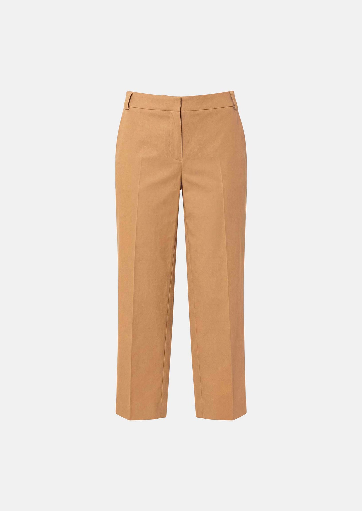 trousers in beige cotton garbardine
