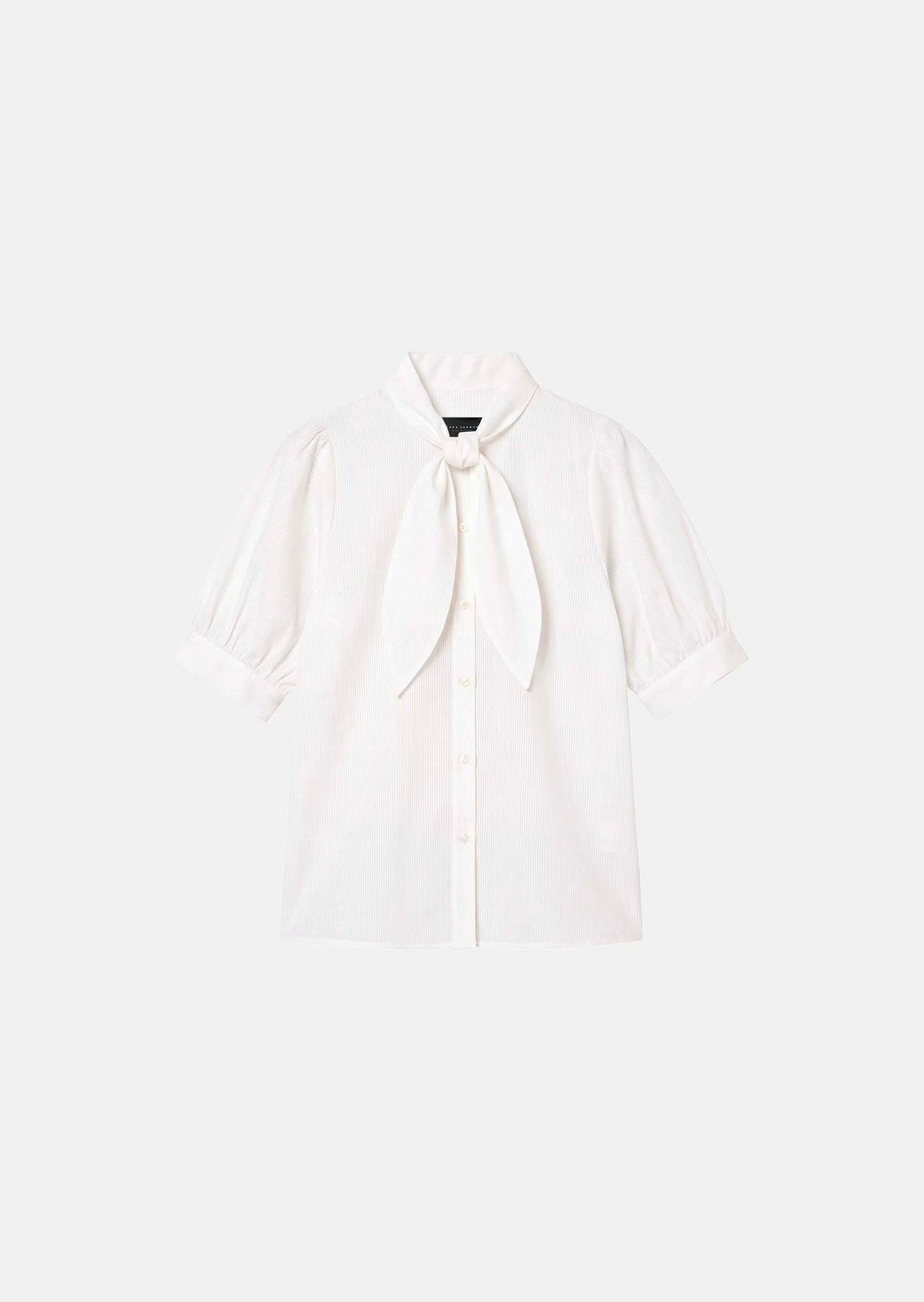 shirt in ecru ribbed cotton