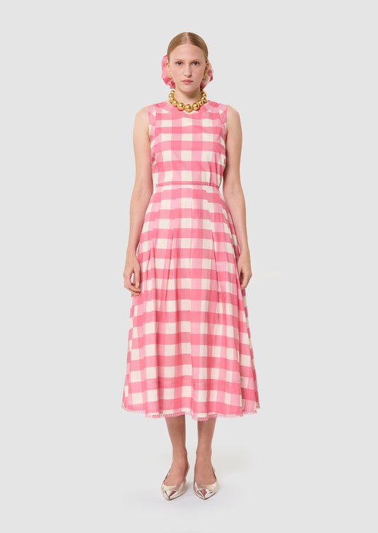 Javoue pink gingham skirt