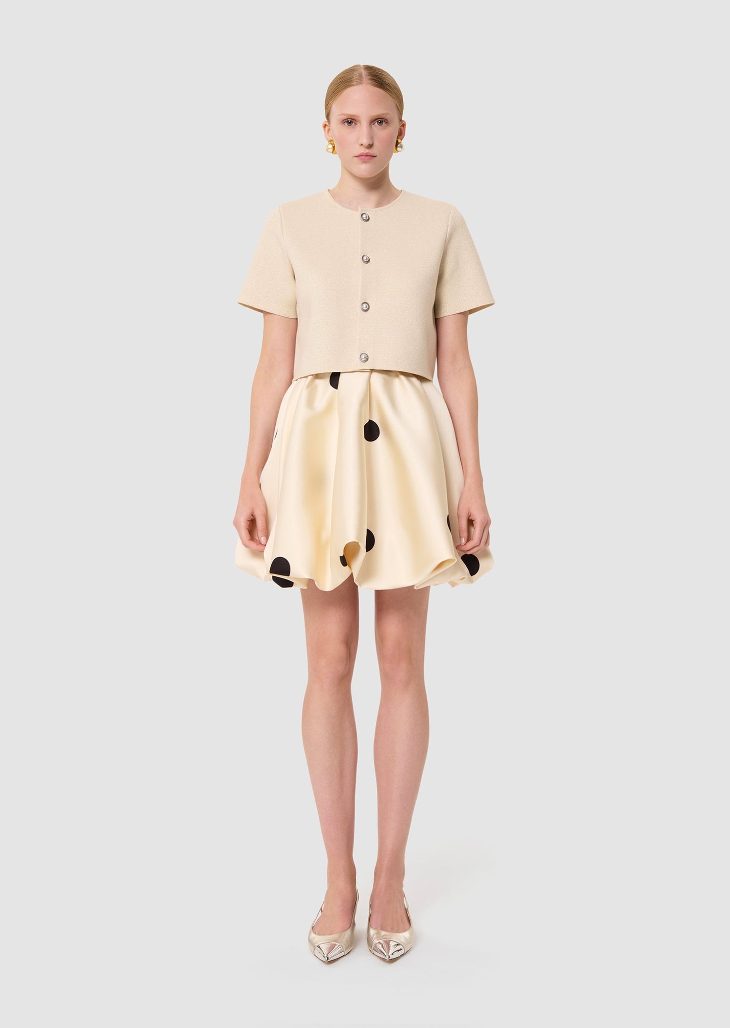 Glitter gold knit cardigan